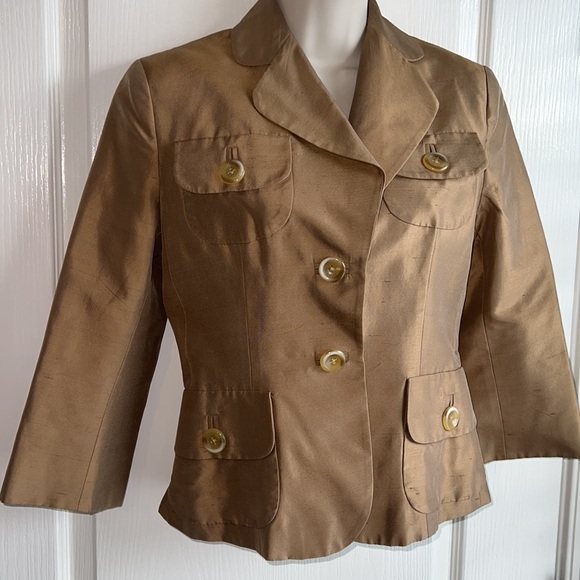 Banana Republic Raw Silk Jacket with Lining - Picture 1 of 9